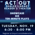 All are welcome to see our Troupe perform the plays they have been practicing this fall. Venture with our actors to an estate sale, an amusement park, Rudolph’s Shiny Pub, […]